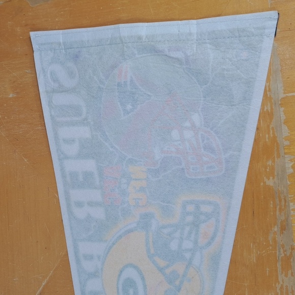 Vintage 50s & 1997 set of 2 Green Bay Packers NFL team wool & felt pennants - Picture 10 of 10